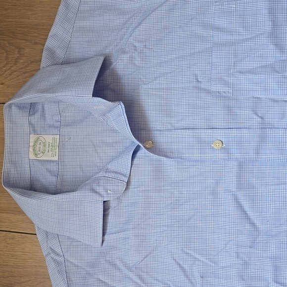 BROOKS BROTHERS Blue Checkered Dress Shirt size 16.5  36 - Picture 1 of 7
